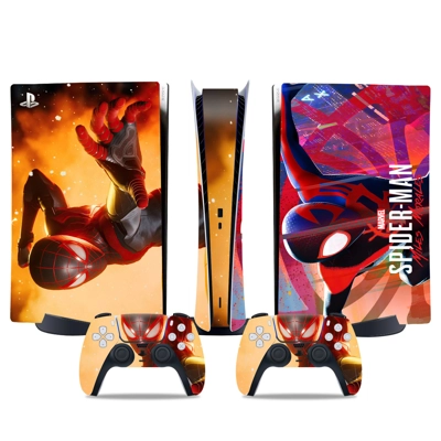 Spiderman decal skin for PS5 Digital Console and two Controllers