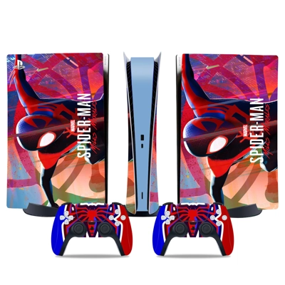 Spiderman decal skin for PS5 Digital Console and two Controllers