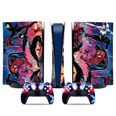 Spiderman decal skin for PS5 Digital Console and two Controllers