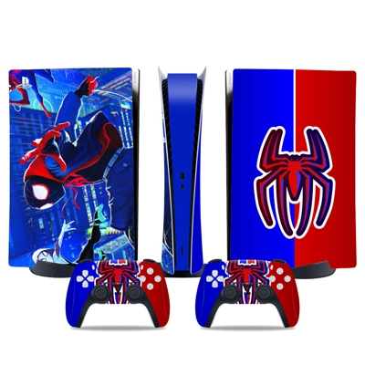 Spiderman decal skin for PS5 Digital Console and two Controllers