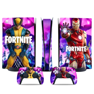 Fortnite decal skin for PS5 Digital Console and two Controllers