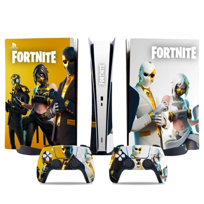 Fortnite decal skin for PS5 Digital Console and two Controllers