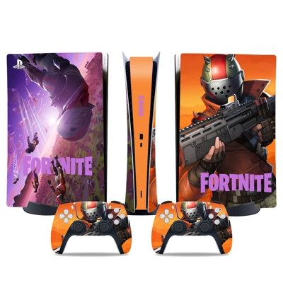 Fortnite decal skin for PS5 Digital Console and two Controllers