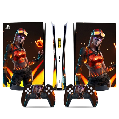 Fortnite decal skin for PS5 Digital Console and two Contro..