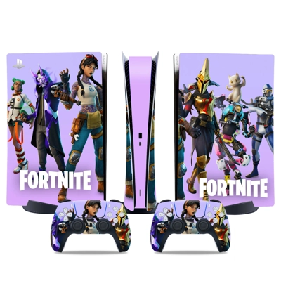 Fortnite decal skin for PS5 Digital Console and two Controllers