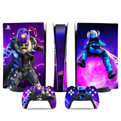 Fortnite decal skin for PS5 Digital Console and two Controllers