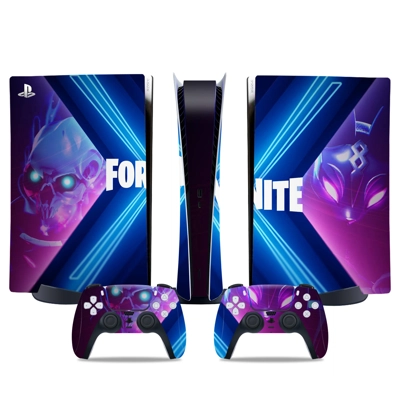 Fortnite decal skin for PS5 Digital Console and two Controllers