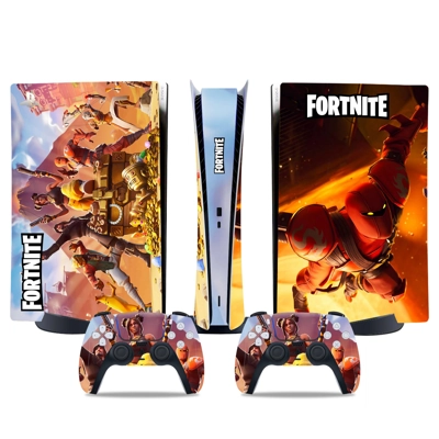Fortnite decal skin for PS5 Digital Console and two Controllers