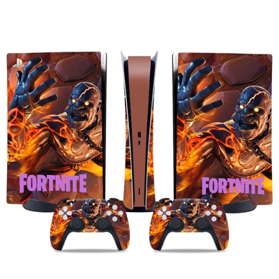 Fortnite decal skin for PS5 Digital Console and two Controllers