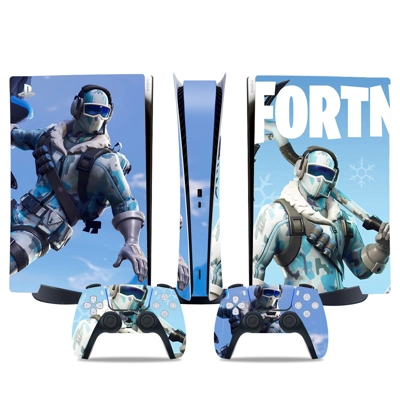 Fortnite decal skin for PS5 Digital Console and two Controllers