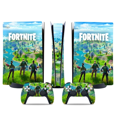 Fortnite decal skin for PS5 Digital Console and two Contro..
