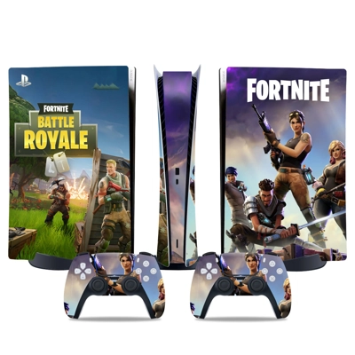 Fortnite decal skin for PS5 Digital Console and two Contro..