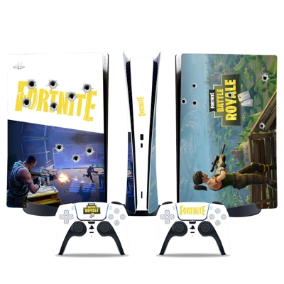 Fortnite decal skin for PS5 Digital Console and two Controllers