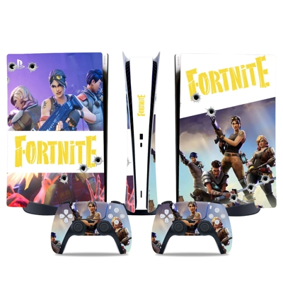 Fortnite decal skin for PS5 Digital Console and two Controllers