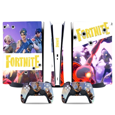 Fortnite decal skin for PS5 Digital Console and two Controllers