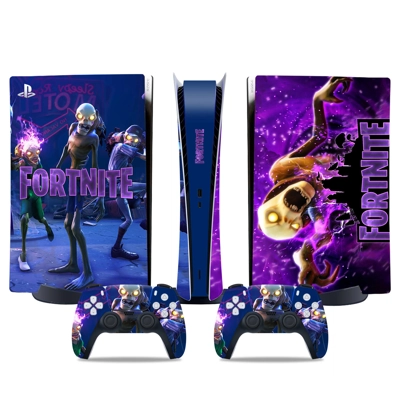 Fortnite decal skin for PS5 Digital Console and two Controllers
