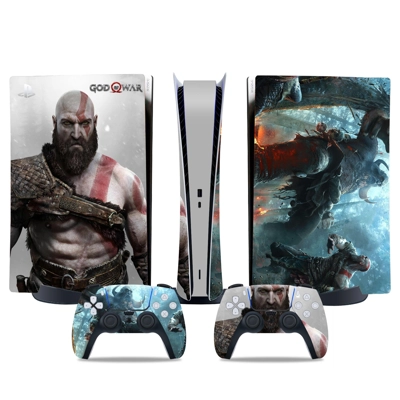 God of War decal skin for PS5 Digital Console and two Cont..