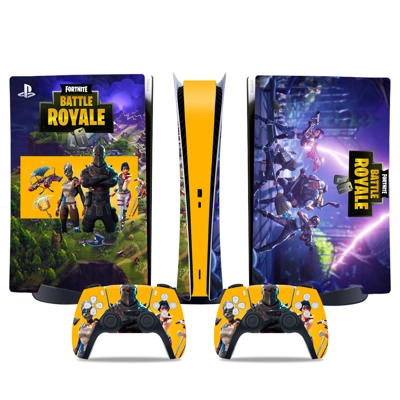 Fortnite decal skin for PS5 Digital Console and two Contro..