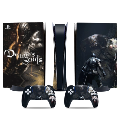 Demons Souls decal skin for PS5 Digital Console and two Co..