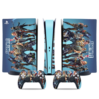 Fortnite decal skin for PS5 Digital Console and two Contro..