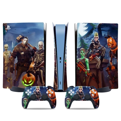 Fortnite decal skin for PS5 Digital Console and two Controllers