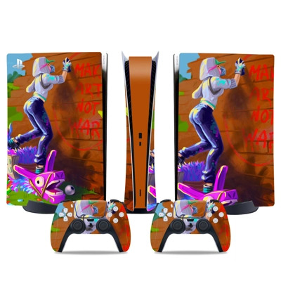 Fortnite decal skin for PS5 Digital Console and two Controllers