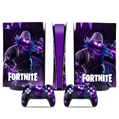 Fortnite decal skin for PS5 Digital Console and two Controllers