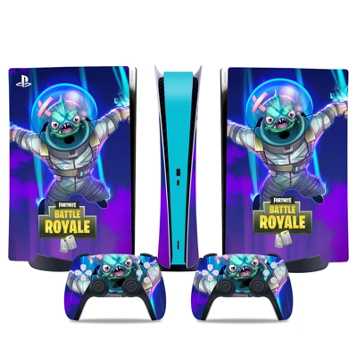 Fortnite decal skin for PS5 Digital Console and two Controllers