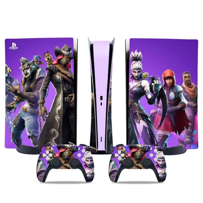 Fortnite decal skin for PS5 Digital Console and two Controllers