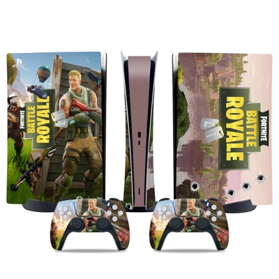 Fortnite decal skin for PS5 Digital Console and two Controllers
