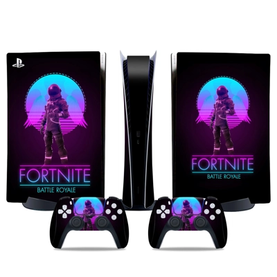 Fortnite decal skin for PS5 Digital Console and two Contro..
