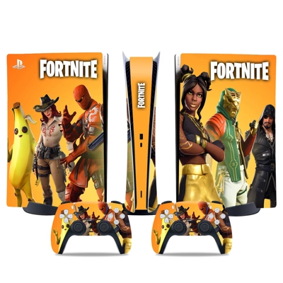 Fortnite decal skin for PS5 Digital Console and two Contro..
