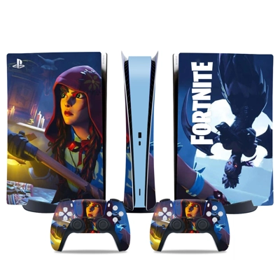 Fornite decal skin for PS5 Digital Console and two Controllers
