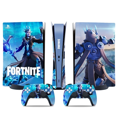 Fortnite decal skin for PS5 Digital Console and two Contro..
