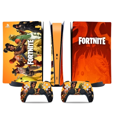 Fortnite decal skin for PS5 Digital Console and two Controllers