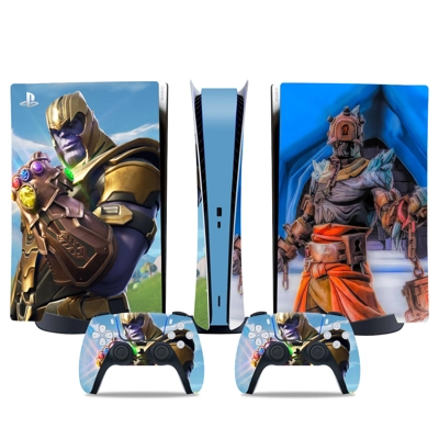 Fortnite decal skin for PS5 Digital Console and two Contro..