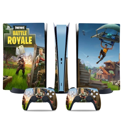 Fortnite decal skin for PS5 Digital Console and two Controllers