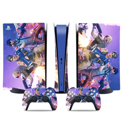 Fortnite decal skin for PS5 Digital Console and two Controllers