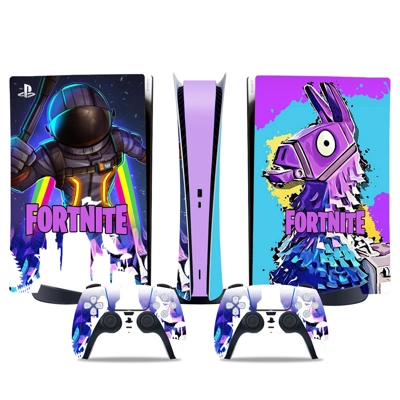 Fortnite decal skin for PS5 Digital Console and two Controllers