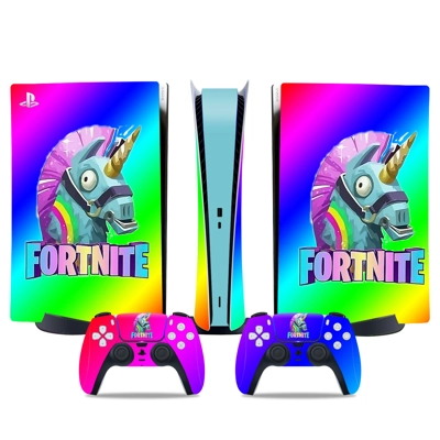 Fortnite decal skin for PS5 Digital Console and two Contro..