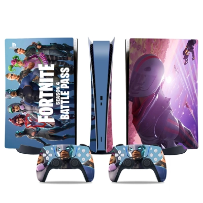Fortnite decal skin for PS5 Digital Console and two Controllers