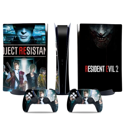 Resident Evil 2 decal skin for PS5 Digital Console and two Controllers
