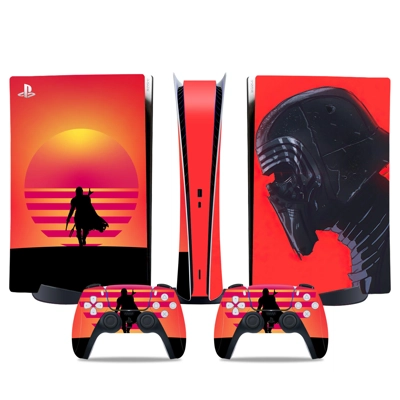 Darth Vader decal skin for PS5 Digital Console and two Controllers