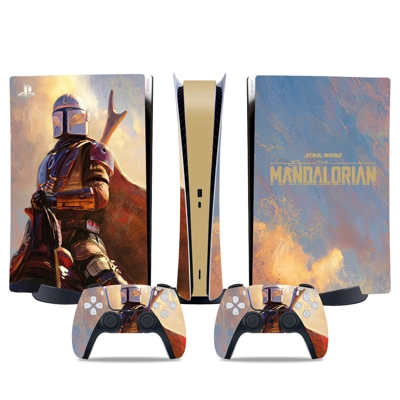 The Mandalorian decal skin for PS5 Digital Console and two Controllers