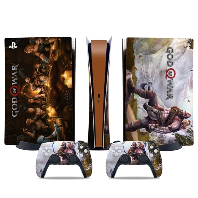 God of War Kratos decal skin for PS5 Digital Console and two Controllers