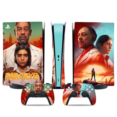 Far Cry 6 decal skin for PS5 Digital Console and two Controllers