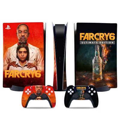 Far Cry 6 decal skin for PS5 Digital Console and two Contr..