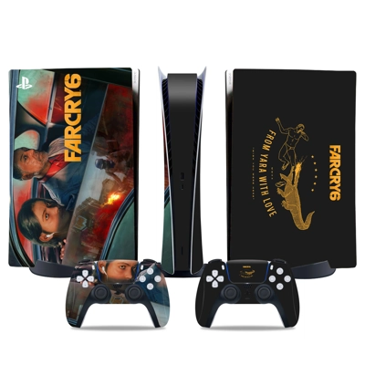 Far Cry 6 decal skin for PS5 Digital Console and two Controllers