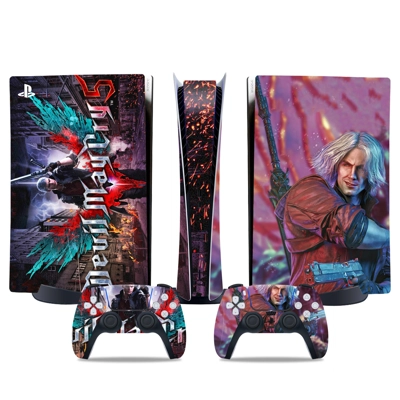 Devil May Cry 5 decal skin for PS5 Digital Console and two..
