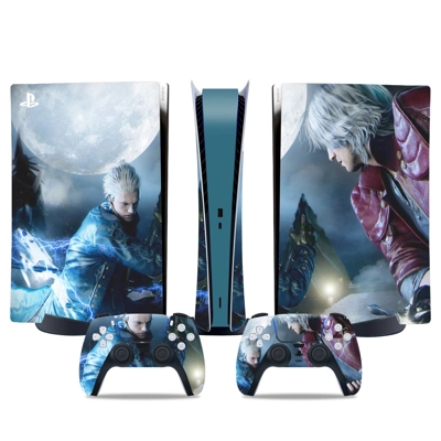 Devil May Cry 5 decal skin for PS5 Digital Console and two..